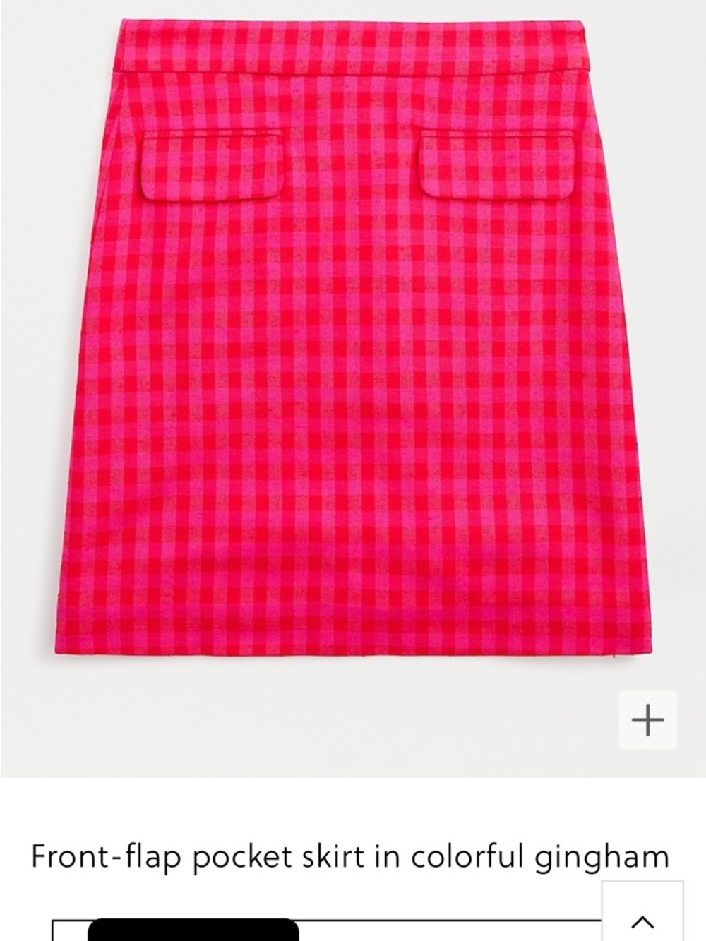 J. Crew Pink Gingham Skirt